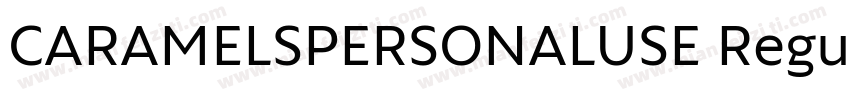 CARAMELSPERSONALUSE Regular字体转换